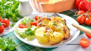 Картошка с плавленным сыром в духовке