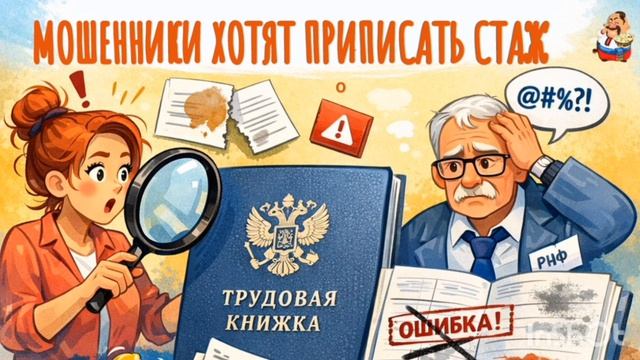 МОШЕННИКИ ХОТЯТ ПРИПИСАТЬ СТАЖ