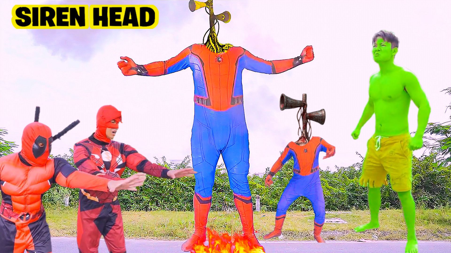 📢 СИРЕНОГОЛОВЫЙ 📢 - против СУПЕРГЕРОЕВ. Кто круче? SIREN HEAD или SUPERHEROES. смотреть онлайн