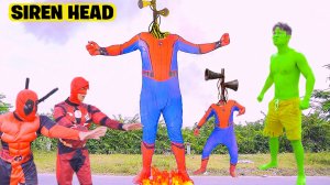 📢 СИРЕНОГОЛОВЫЙ 📢 - против СУПЕРГЕРОЕВ. Кто круче? SIREN HEAD или SUPERHEROES.
