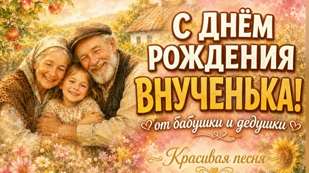 Красивая песня поздравление внучке с днем рождения от бабушки и дедушки — до слёз
