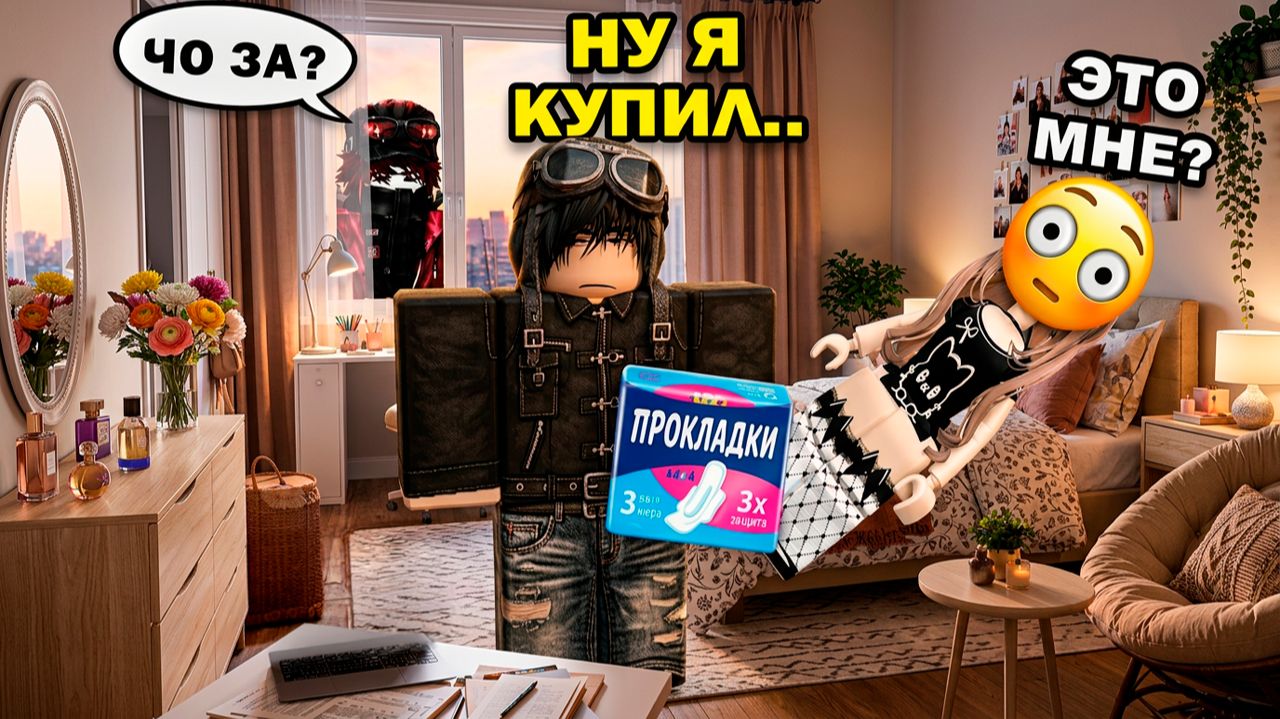 ОН МОЙ ВРАГ, НО Я ОТПРАВИЛА ЕГО ЗА ПРОКЛАДКАМИ! #роблокс #роблоксистория смотреть онлайн