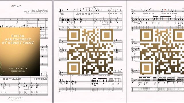 Adagio (mus.T.Albinoni, lyr.L.Fabian, R.Allison, D.Pickell) Ноты для вокала и гитары