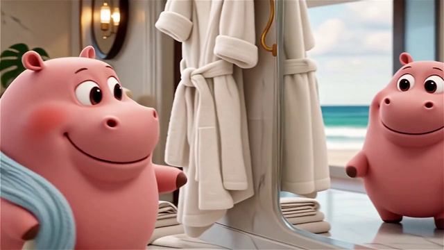 🦛🏖️ РОЗОВЫЙ БЕГЕМОТИК: Добрые приключения на солнечном курорте в 3D!
