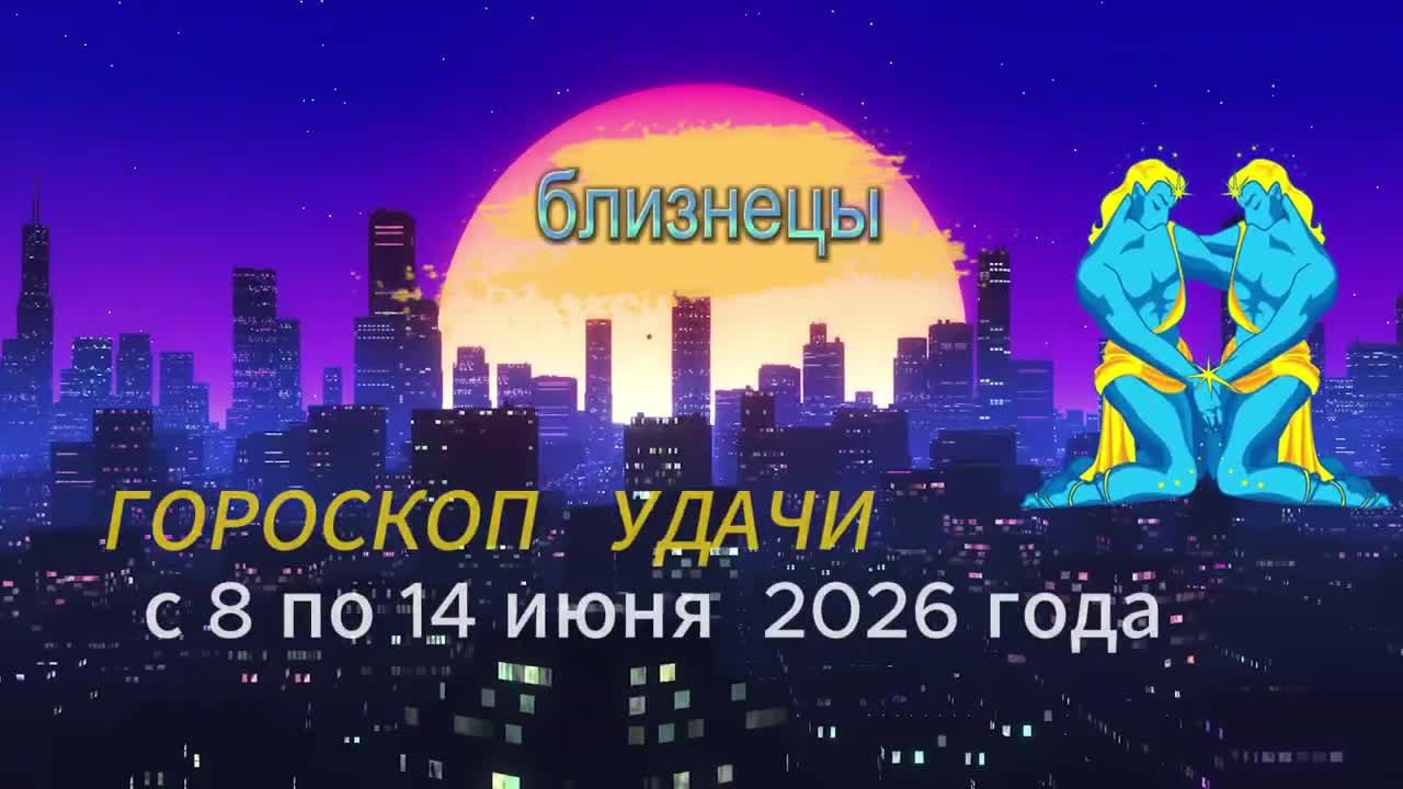 Гороскоп удачи на неделю с 8 по 14 июня 2026 года. Близнецы смотреть онлайн