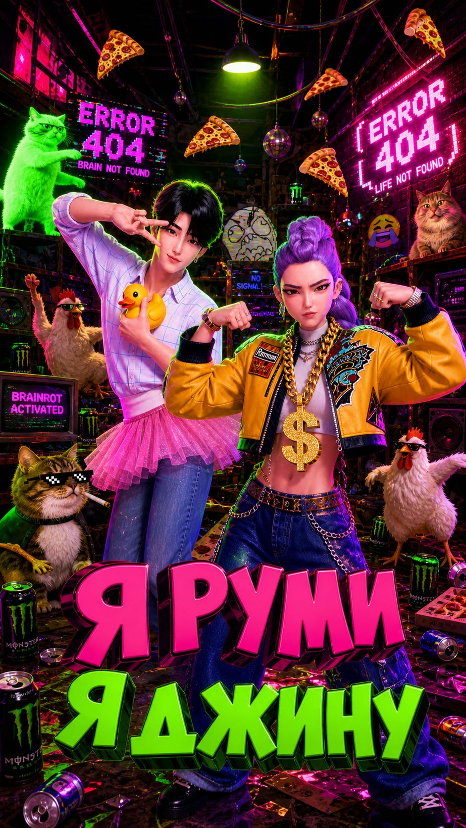 Я РУМИ. Я ДЖИНУ. ТАНЦУЕМ! ⚡️ САМЫЙ ВСРАТЫЙ КЛИП 2026 🤪🗑️ #shorts