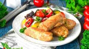 Куриные рулетики с сыром на сковороде
