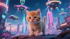 Рыжий котенок исчез в НЛО!👽, мама-кошка с тревогой ищет ее 😿#Смешные видео о кошках