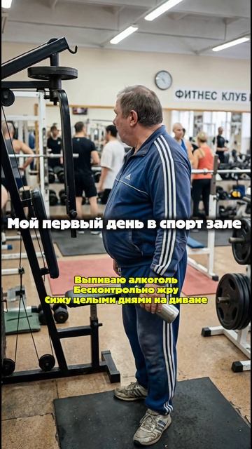 Мой первый день в спортзале Vs 1826-й день