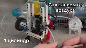 Одноцилиндровый пневмодвигатель из LEGO: устройство и принцип работы