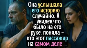 Она услышала его историю случайно. А увидев, что было на его руке  - поняла, кто этот пассажир ...