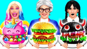Кулинарный Челлендж# Уэнсдей МакДональдс против Бабушки от BaRaDa Gold Challenge