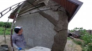 Оформление углов дома. Декор. штукатурка стен. House corner decoration. Decorative plaster of walls.