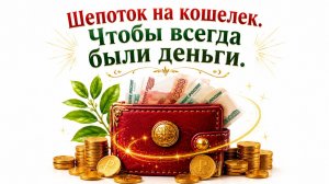 Шепоток на кошелёк. Чтобы всегда были деньги.