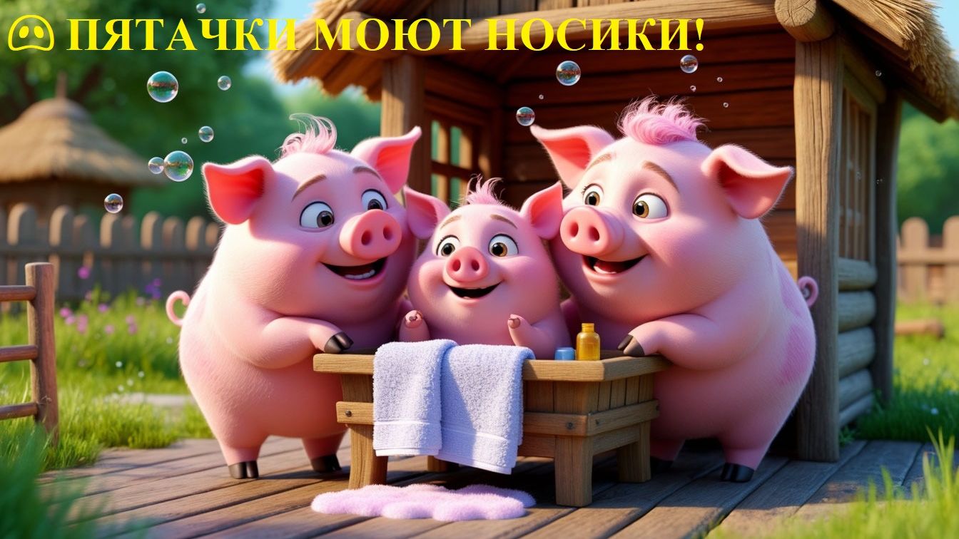 ПЯТАЧКИ МОЮТ НОСИКИ! смотреть онлайн