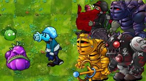 Растения против Зомби PVZ Fusion 3.6 Голова Черно-оливкового коня, Рыцарь с пулеметом