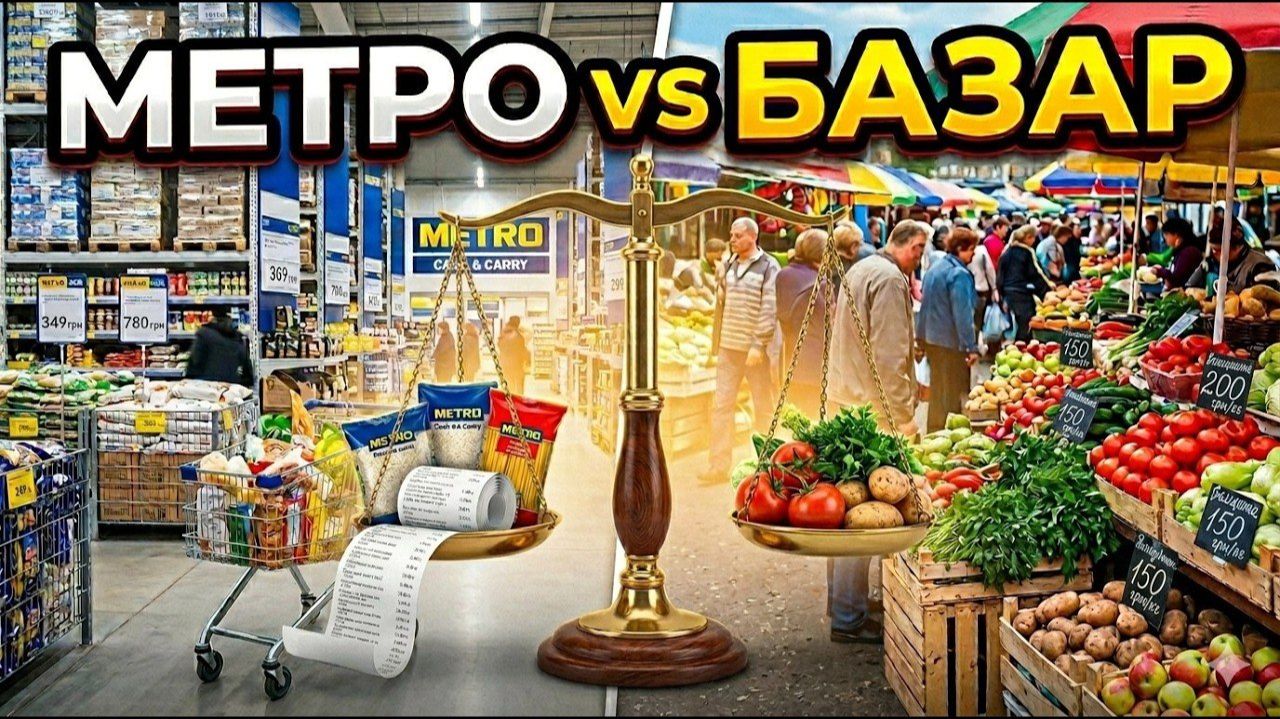 Сделали огромную закупку. МЕТРО vs БАЗАР — где реально выгоднее? Украина 2026 цены смотреть онлайн