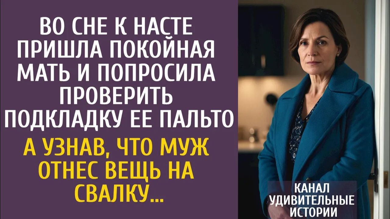 Истории из жизни: Во сне к Насте пришла покойная мать и указала на подкладку пальто… смотреть онлайн