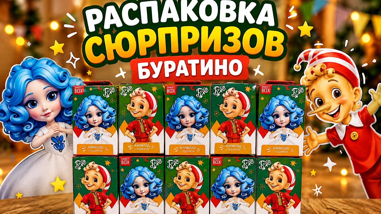СМОГЛА ЛИ Я СОБРАТЬ ВСЮ КОЛЛЕКЦИЮ БУРАТИНО? 😱 ОТКРЫВАЮ 10 СЮРПРИЗОВ SWEET BOX! смотреть онлайн