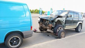 1450 км на Жёсткой сцепке с битым авто на хвосте .