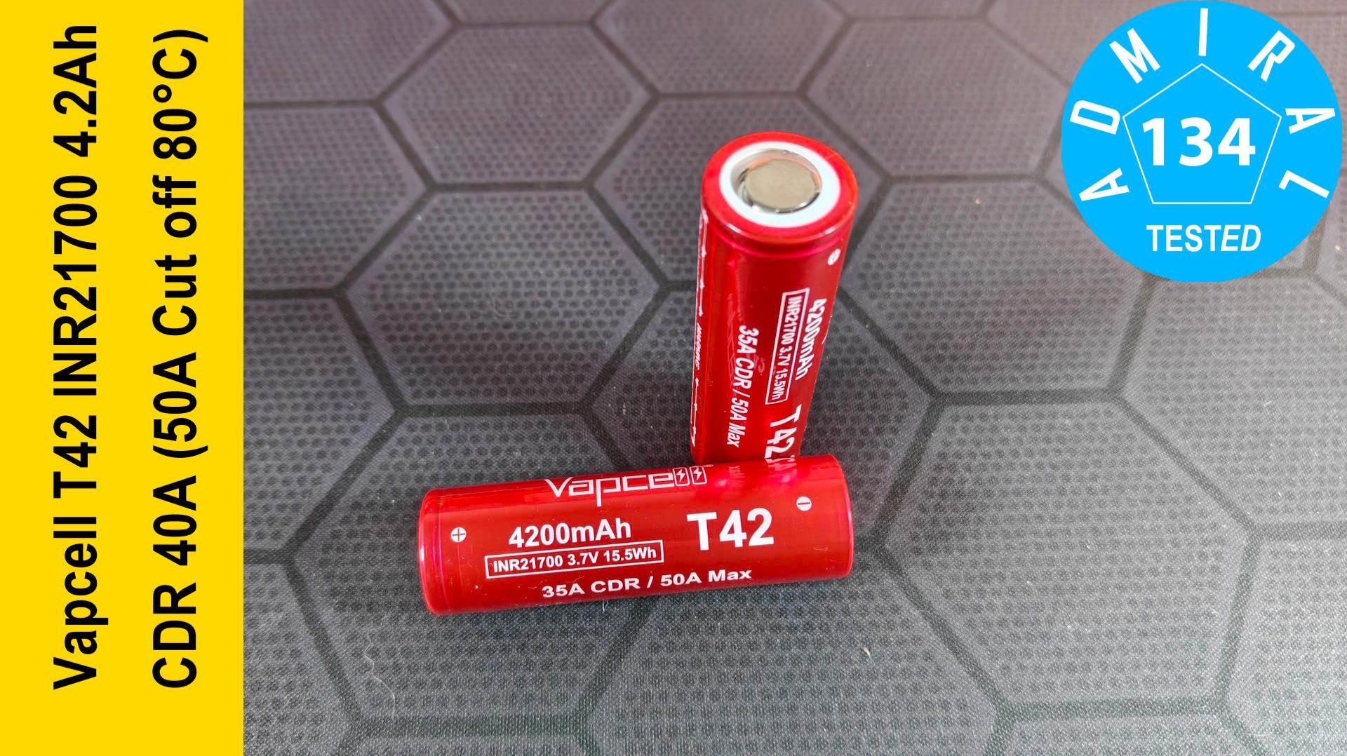 Vapcell T42 INR21700 4200mAh обзор высокотокового аккумулятора смотреть онлайн