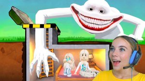 СТРОЮ БУНКЕР, ЧТОБЫ ЗАЩИТИТЬ МАЛЫША АЛЁНУ ОТ МОНСТРА в ROBLOX! - Family Play TV #Роблокс #Roblox