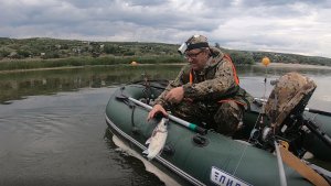 Рыбалка с лодки, снасть кольцо, результат отличный
