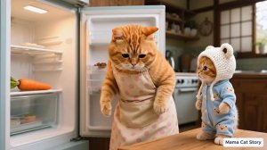 Рыжий котенок Попробуйте макияж мамы-кошки 💄, веселые искры 😹💕 #Смешные видео о кошках