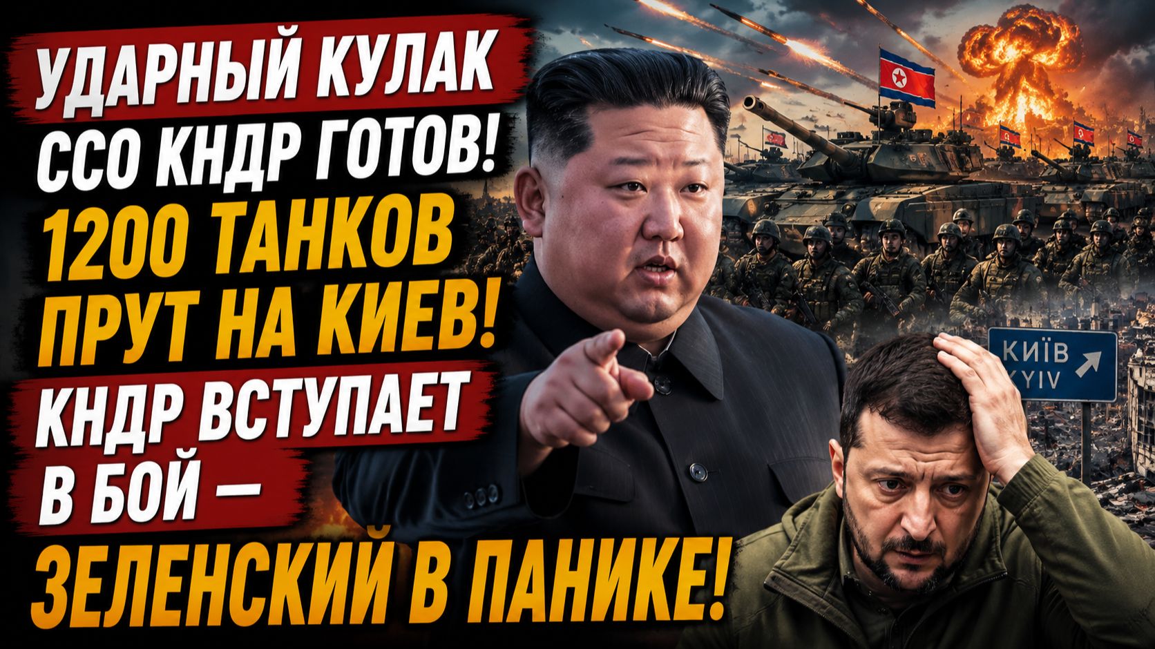 🛑УДАРНЫЙ КУЛАК ССО КНДР ГОТОВ1200 танков Прут на Кие КНДР вступает в бой — Зеленский в панике!» смотреть онлайн