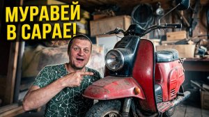 Мотороллер Муравей-2 после 40 лет простоя.