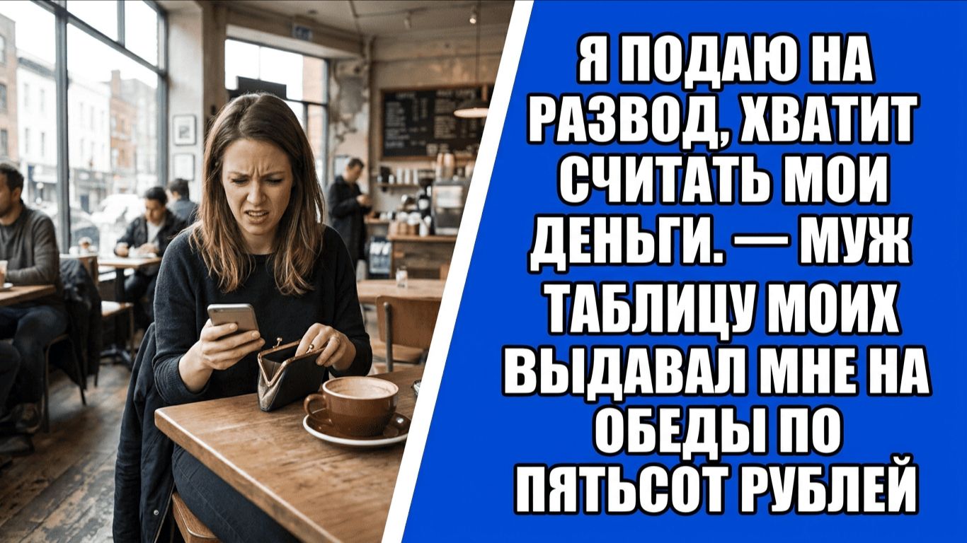 Я подаю на развод, хватит считать мои деньги. — Муж завёл таблицу моих расходов и..
