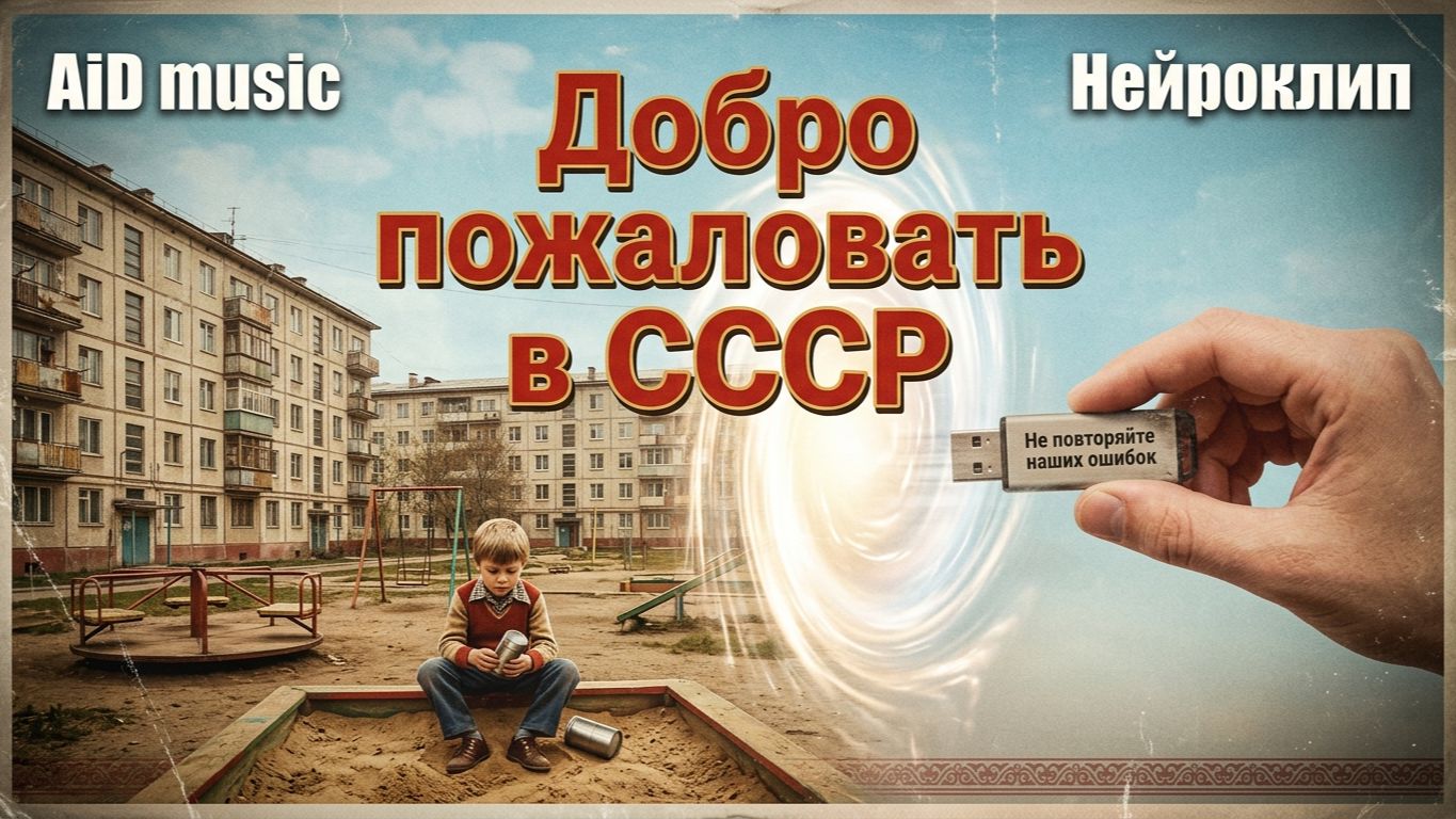 Добро пожаловать в СССР | Путешествие сквозь время | Нейроклип AiD music | Авторская песня