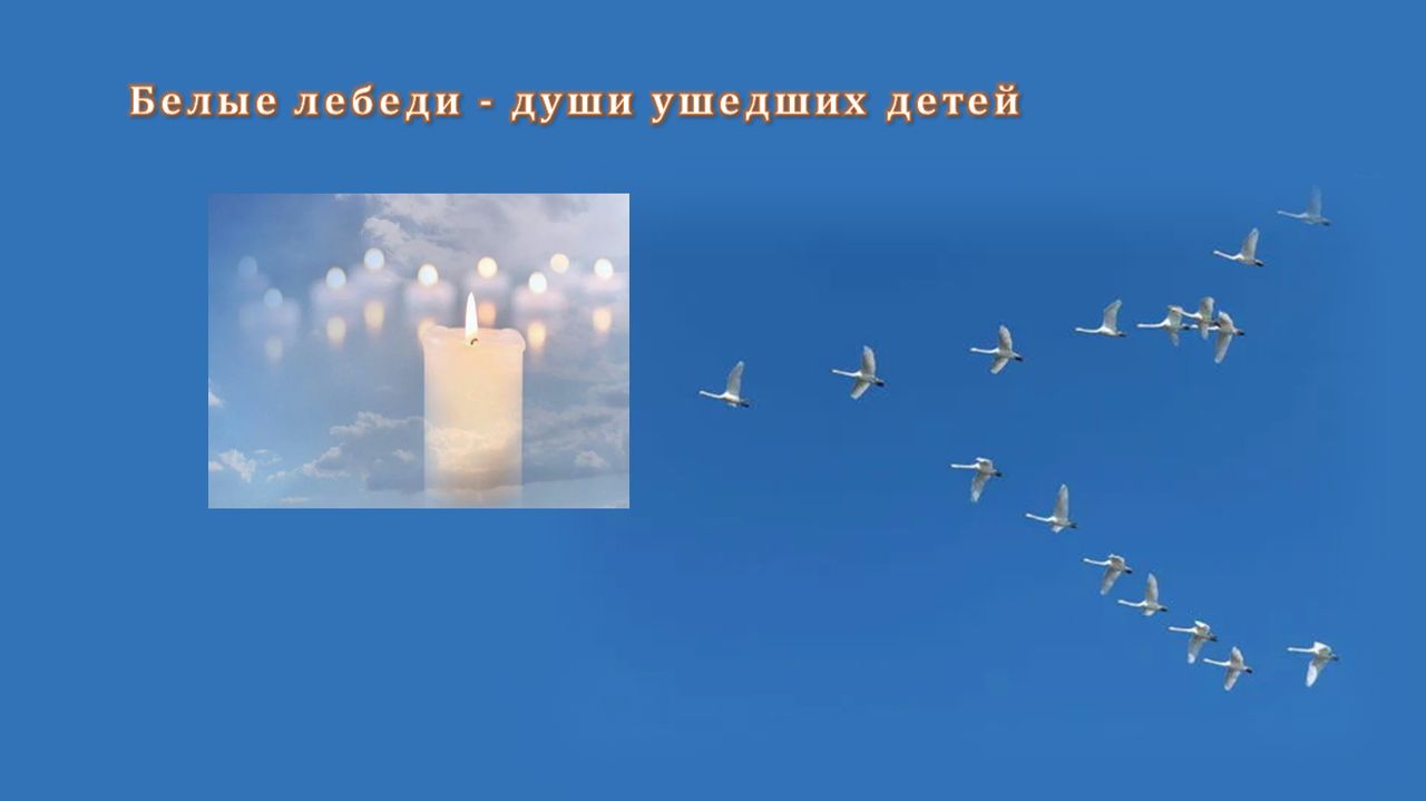 Белые лебеди - души ушедших детей