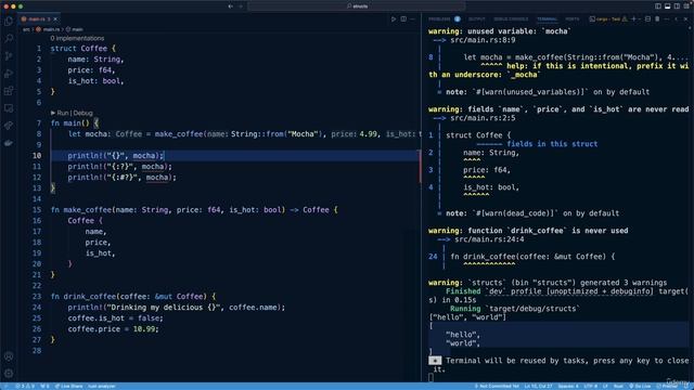 134. Deriving Debug Trait for Struct смотреть онлайн
