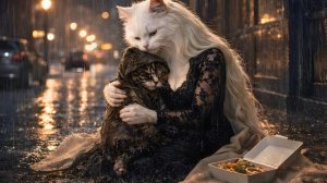 За фильтрами# душераздирающая реальность «богатого» влиятельного лица и бездомного котенка.