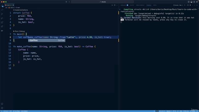 130. Create Structs in a Function смотреть онлайн