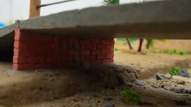 diy mini truck making bricks bridge construction science project sanocreator смотреть онлайн