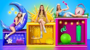 Девушка Утро, девушка День и девушка Ночь построили двухэтажную кровать!