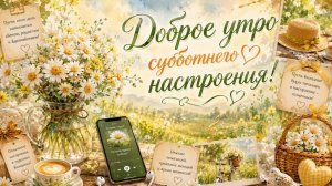 Доброе утро субботнего настроения – красивая музыкальная открытка для выходных