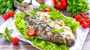 КАРП С ЛУКОМ В ДУХОВКЕ ЦЕЛИКОМ