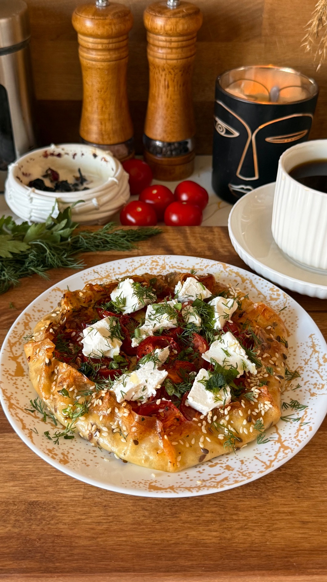 ПП-галета с томатами и сиртаки 🍅 🧀