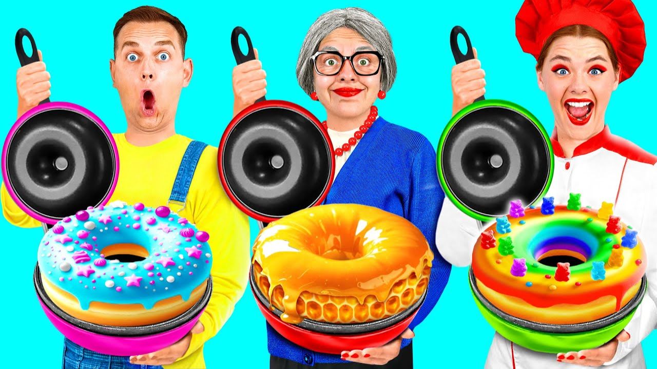 Кулинарный Челлендж# Я против Бабушки # Потрясающие Рецепты с Едой от Fun Challenge смотреть онлайн