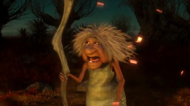 Family Finds Fire Scene THE CROODS (2013) Movie CLIP HD смотреть онлайн