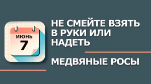 7 Июня - Народные приметы и традиции. Что нельзя сегодня делать в Особый день