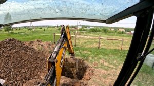 JCB 3 CX  первая рабочая неделя на новом месте