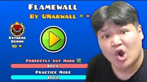 Dorami vs Flamewall, но с идеальной резкой | Geometry Dash