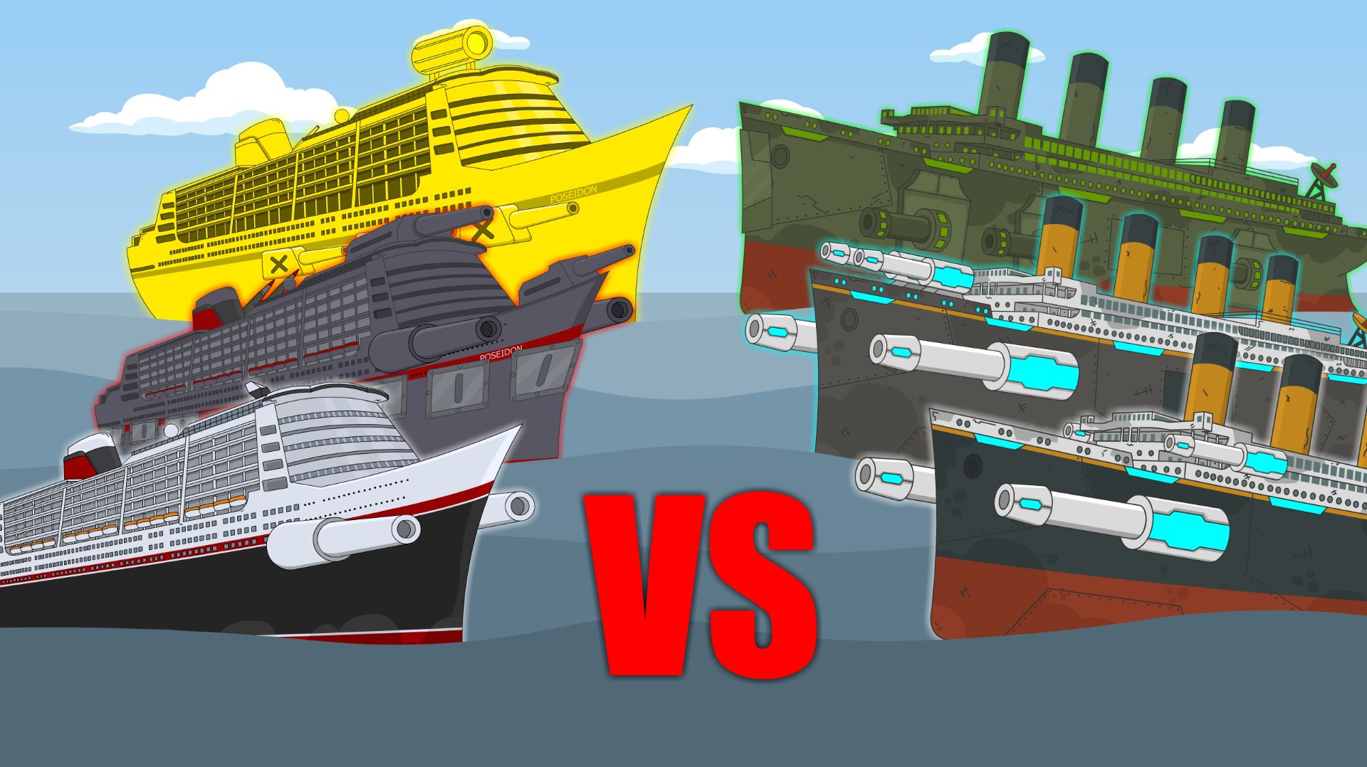 Посейдон vs Титаника - Битва мега кораблей смотреть онлайн