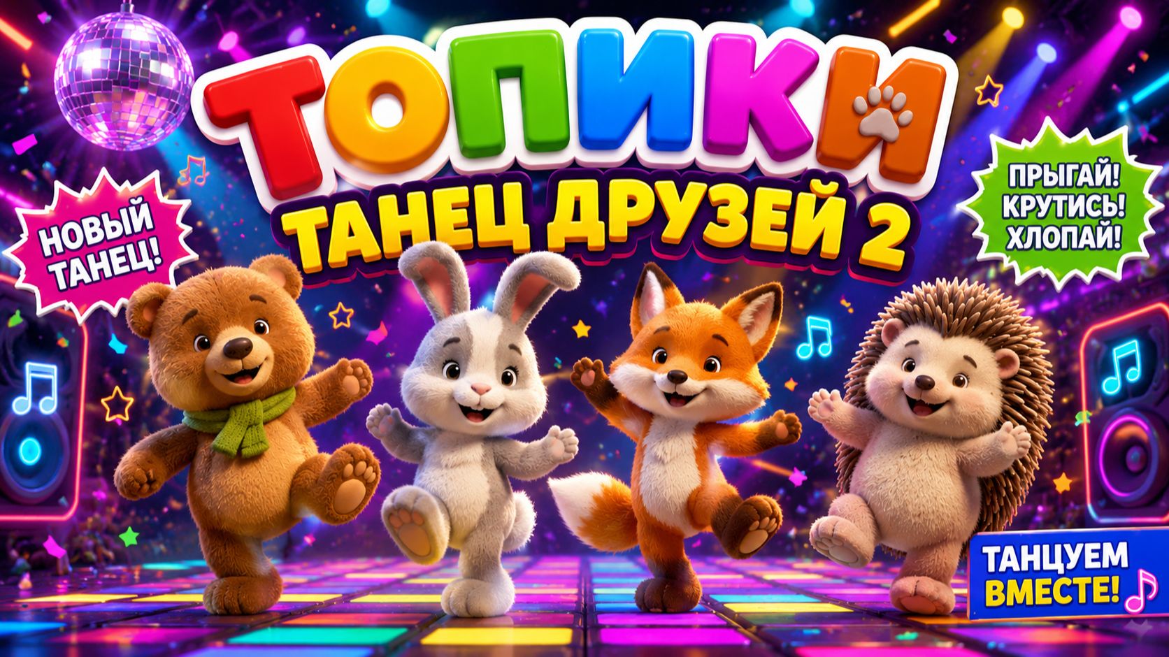 Топики — Лесная Дискотека | Танец Друзей | Детская Песня. смотреть онлайн
