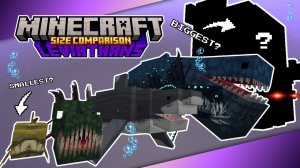 Сравнение размеров ЛЕВИАФАНОВ в Minecraft 1.20.1! 🐋 (Alex's Caves, Subnautica Flow, Thalassophobia