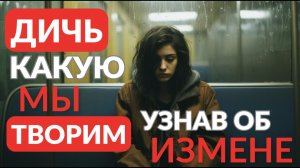 Дичь которую мы творим узнав об измене